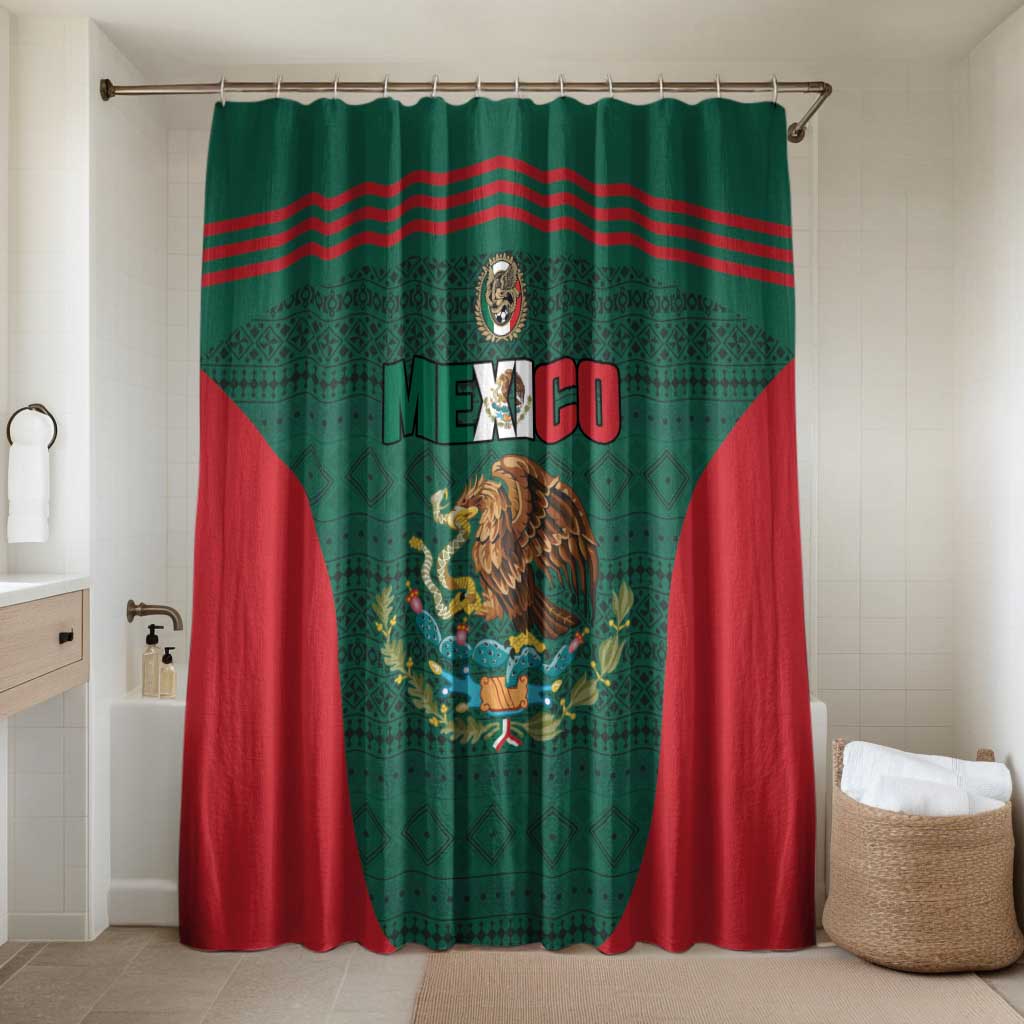 Mexico Football Bathroom Set Aztec Eagle Spirit - Wonder Print Shop