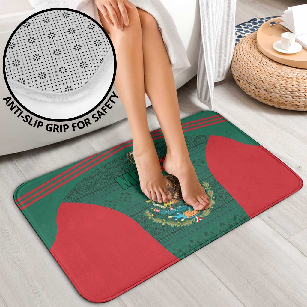 Mexico Football Bathroom Set Aztec Eagle Spirit - Wonder Print Shop