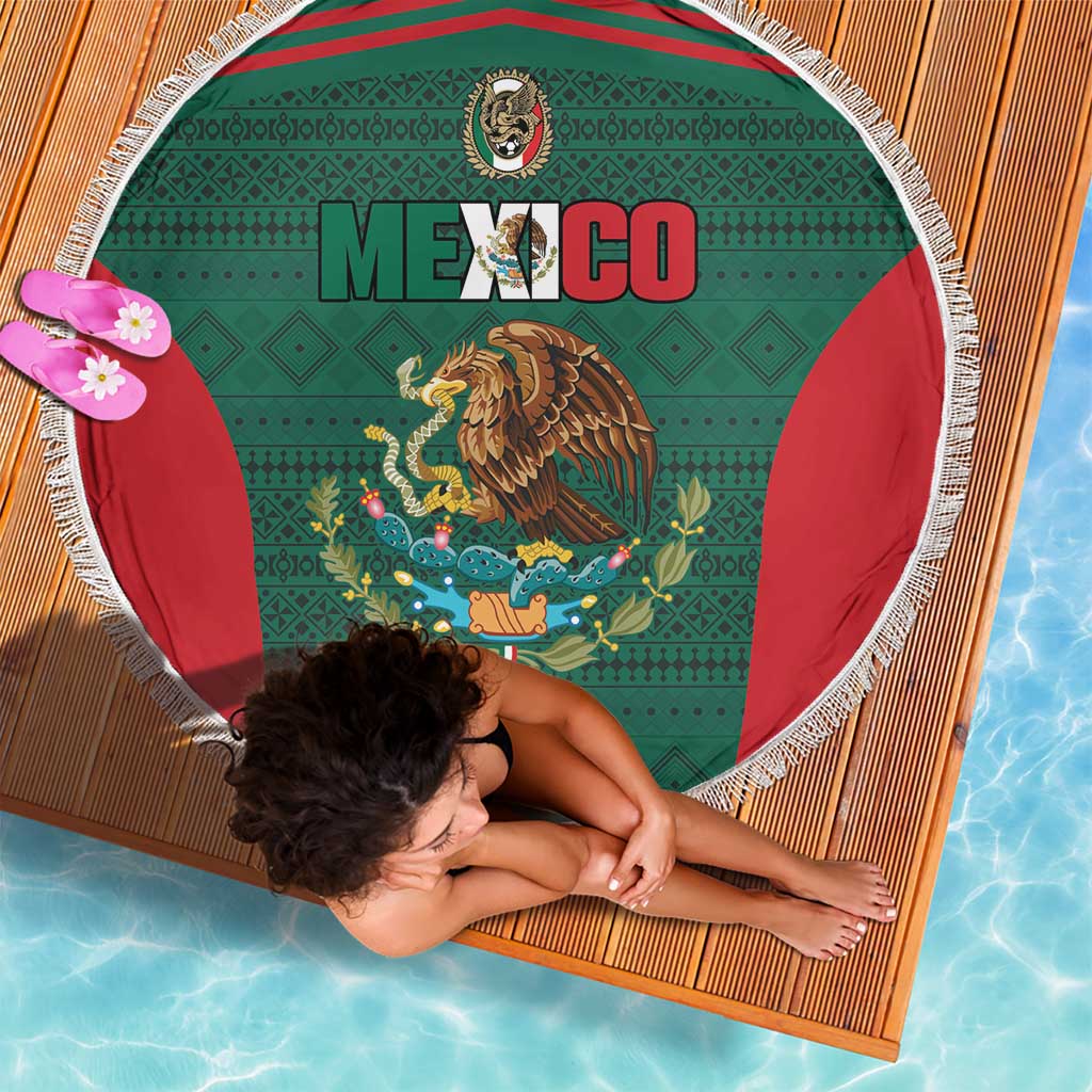 Mexico Football Beach Blanket Aztec Eagle Spirit - Wonder Print Shop