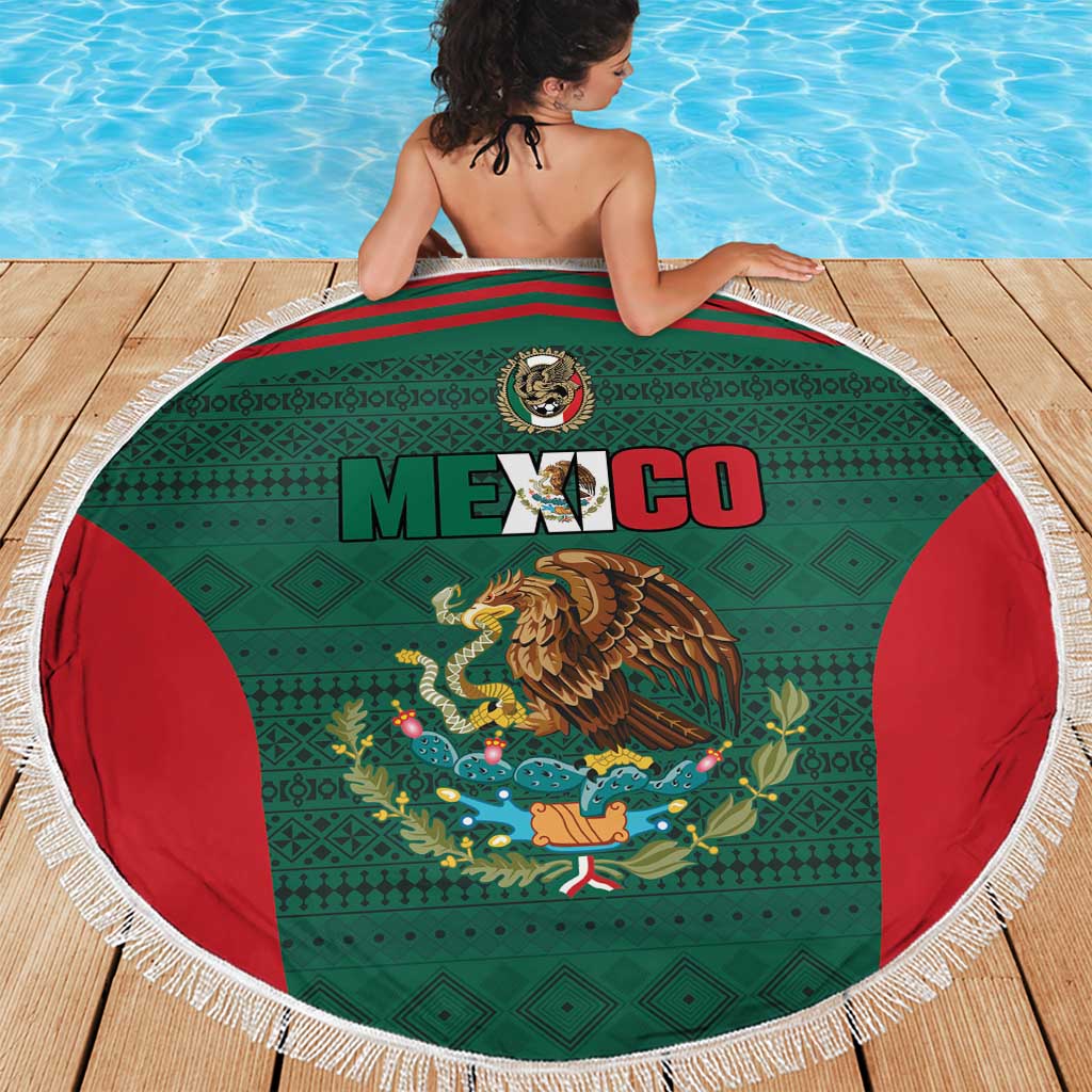 Mexico Football Beach Blanket Aztec Eagle Spirit - Wonder Print Shop