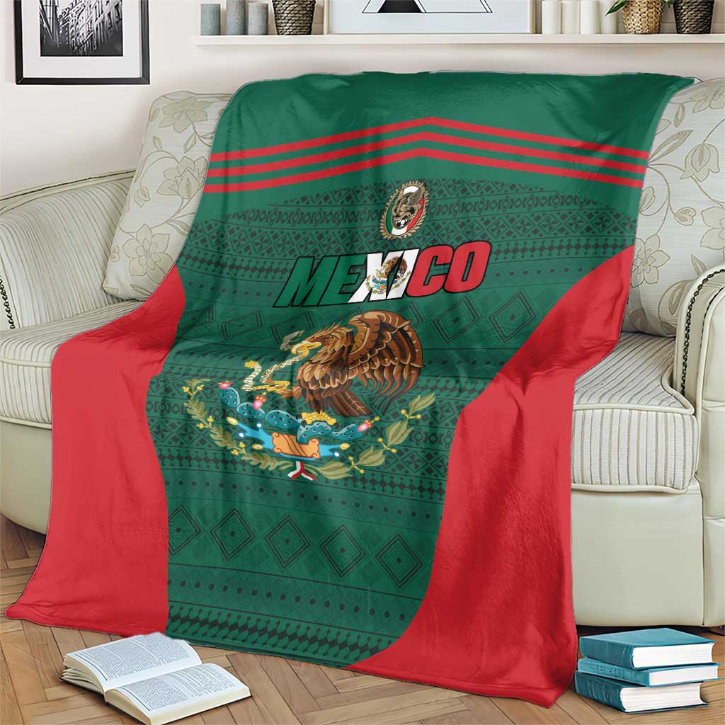 Mexico Football Blanket Aztec Eagle Spirit - Wonder Print Shop