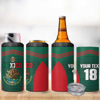 Custom Mexico Football 4 in 1 Can Cooler Tumbler Aztec Eagle Spirit - Wonder Print Shop