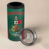 Custom Mexico Football 4 in 1 Can Cooler Tumbler Aztec Eagle Spirit - Wonder Print Shop