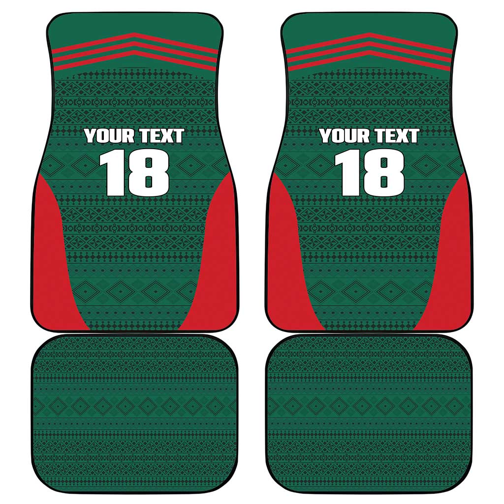 Custom Mexico Football Car Mats Aztec Eagle Spirit - Wonder Print Shop