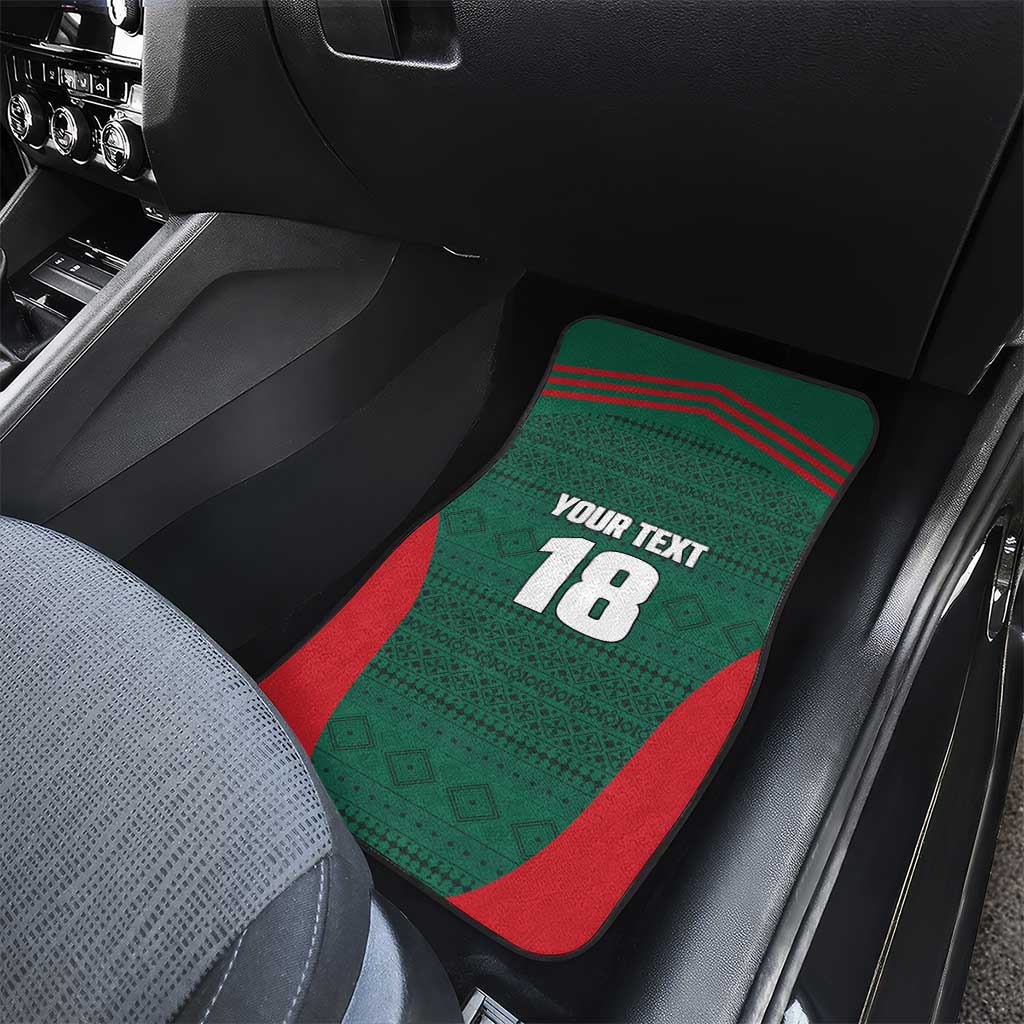 Custom Mexico Football Car Mats Aztec Eagle Spirit - Wonder Print Shop