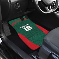 Custom Mexico Football Car Mats Aztec Eagle Spirit - Wonder Print Shop