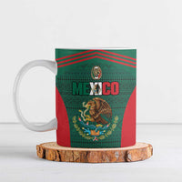 Custom Mexico Football Ceramic Mug Aztec Eagle Spirit - Wonder Print Shop