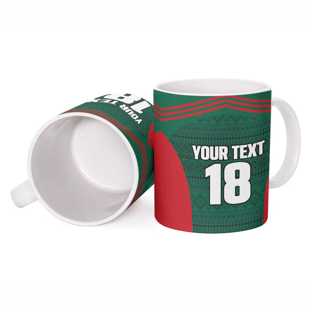 Custom Mexico Football Ceramic Mug Aztec Eagle Spirit - Wonder Print Shop