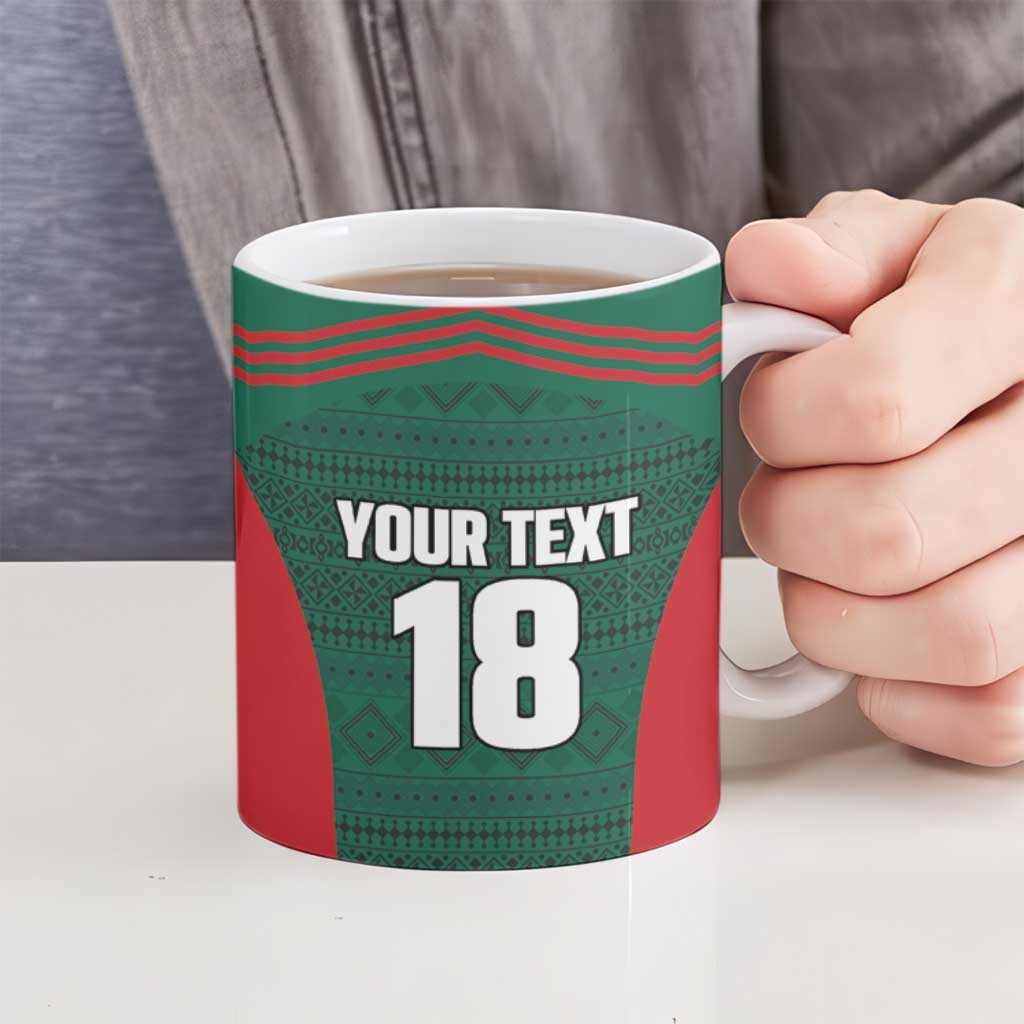 Custom Mexico Football Ceramic Mug Aztec Eagle Spirit - Wonder Print Shop