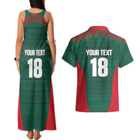 Custom Mexico Football Couples Matching Tank Maxi Dress and Hawaiian Shirt Aztec Eagle Spirit - Wonder Print Shop
