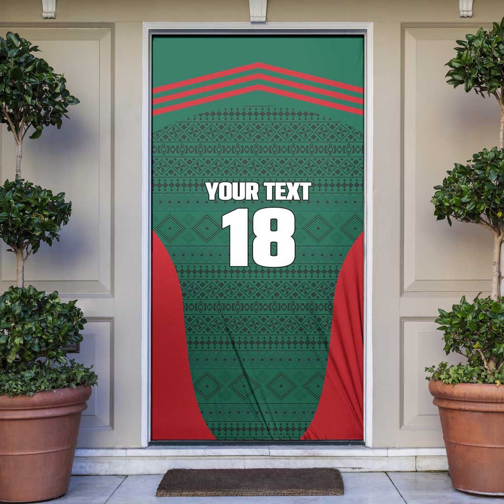 Custom Mexico Football Door Cover Aztec Eagle Spirit - Wonder Print Shop