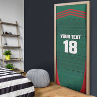Custom Mexico Football Door Cover Aztec Eagle Spirit - Wonder Print Shop