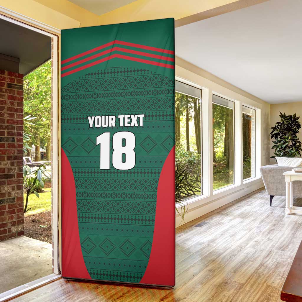 Custom Mexico Football Door Cover Aztec Eagle Spirit - Wonder Print Shop