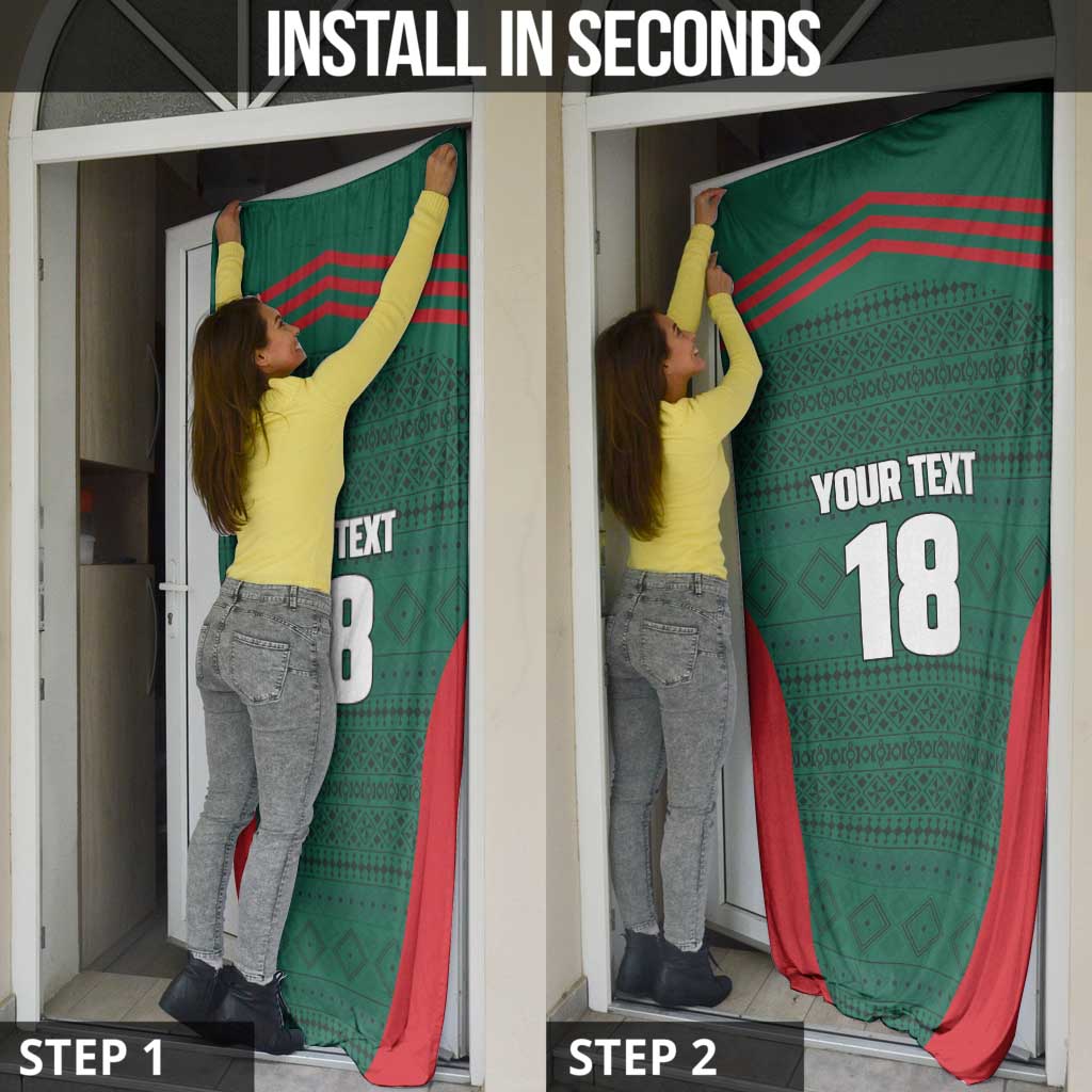 Custom Mexico Football Door Cover Aztec Eagle Spirit - Wonder Print Shop