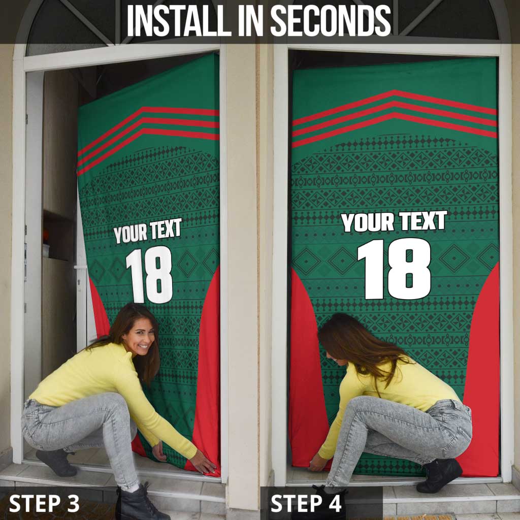 Custom Mexico Football Door Cover Aztec Eagle Spirit - Wonder Print Shop