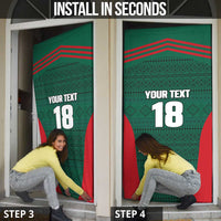 Custom Mexico Football Door Cover Aztec Eagle Spirit - Wonder Print Shop