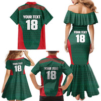 Custom Mexico Football Family Matching Mermaid Dress and Hawaiian Shirt Aztec Eagle Spirit - Wonder Print Shop