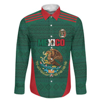 Custom Mexico Football Family Matching Mermaid Dress and Hawaiian Shirt Aztec Eagle Spirit - Wonder Print Shop