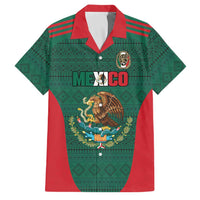 Custom Mexico Football Family Matching Off Shoulder Short Dress and Hawaiian Shirt Aztec Eagle Spirit - Wonder Print Shop