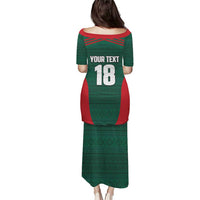 Custom Mexico Football Family Matching Puletasi and Hawaiian Shirt Aztec Eagle Spirit - Wonder Print Shop