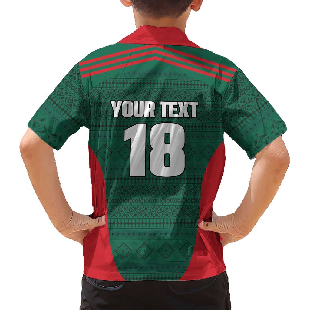 Custom Mexico Football Family Matching Summer Maxi Dress and Hawaiian Shirt Aztec Eagle Spirit - Wonder Print Shop