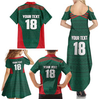 Custom Mexico Football Family Matching Summer Maxi Dress and Hawaiian Shirt Aztec Eagle Spirit - Wonder Print Shop