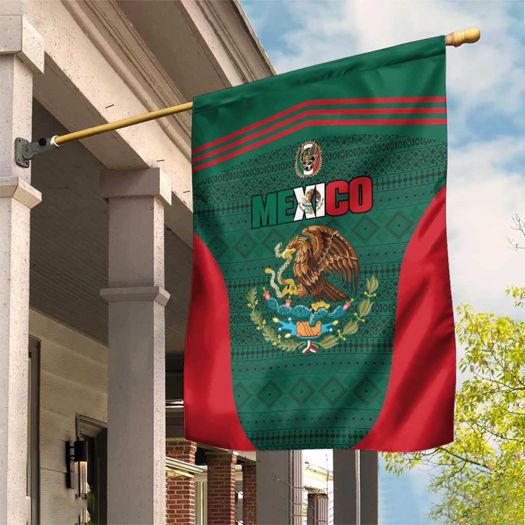 Mexico Football Garden Flag Aztec Eagle Spirit - Wonder Print Shop