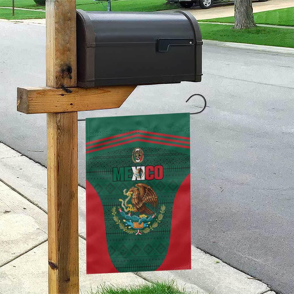 Mexico Football Garden Flag Aztec Eagle Spirit - Wonder Print Shop