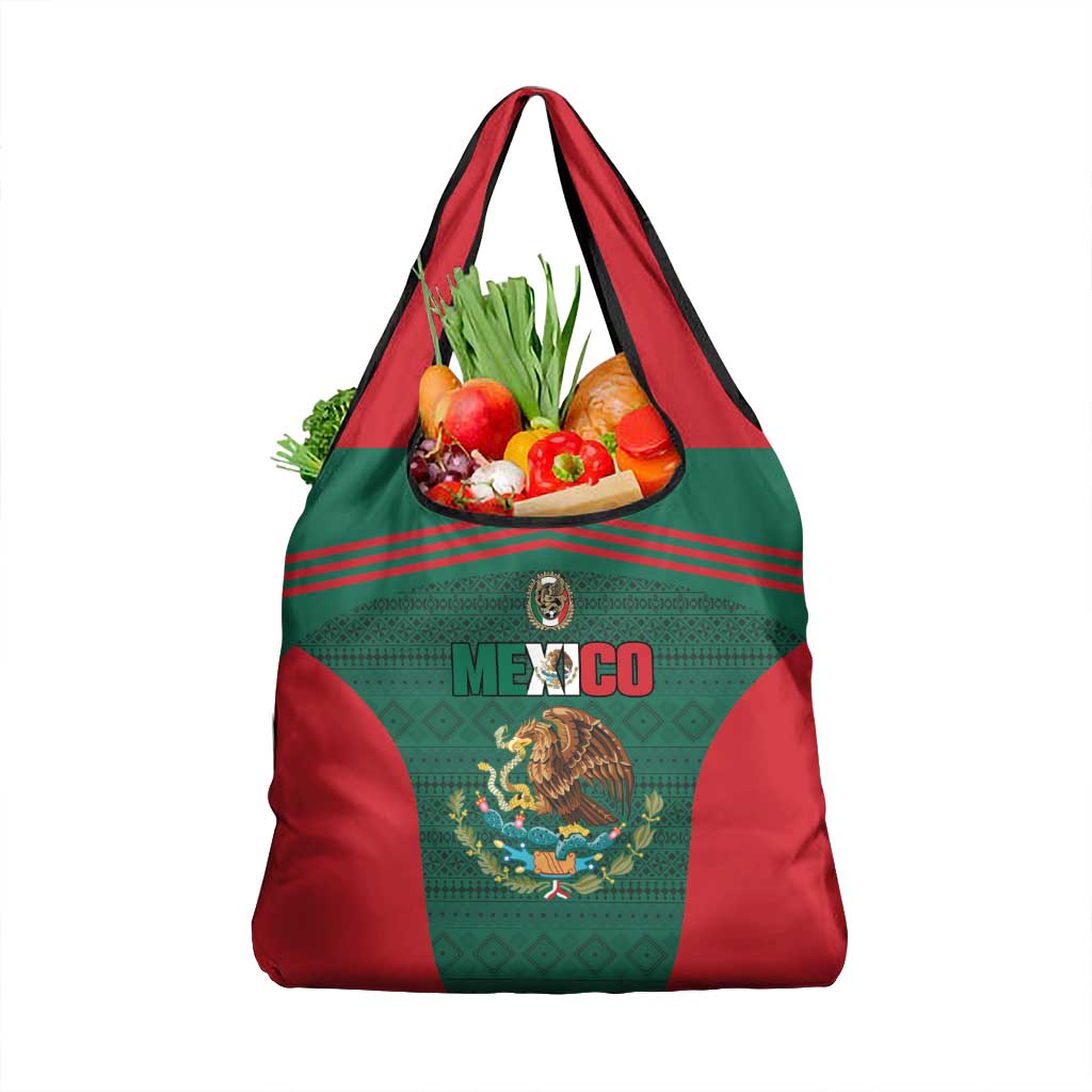 Mexico Football Grocery Bag Aztec Eagle Spirit - Wonder Print Shop