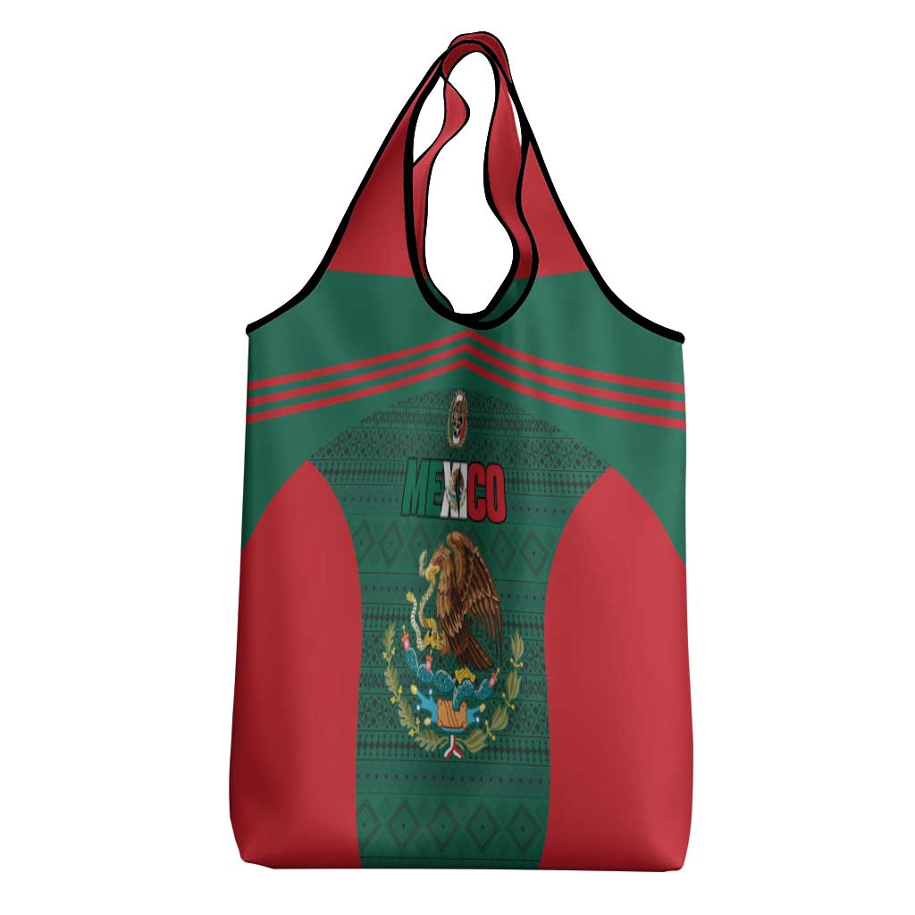 Mexico Football Grocery Bag Aztec Eagle Spirit - Wonder Print Shop