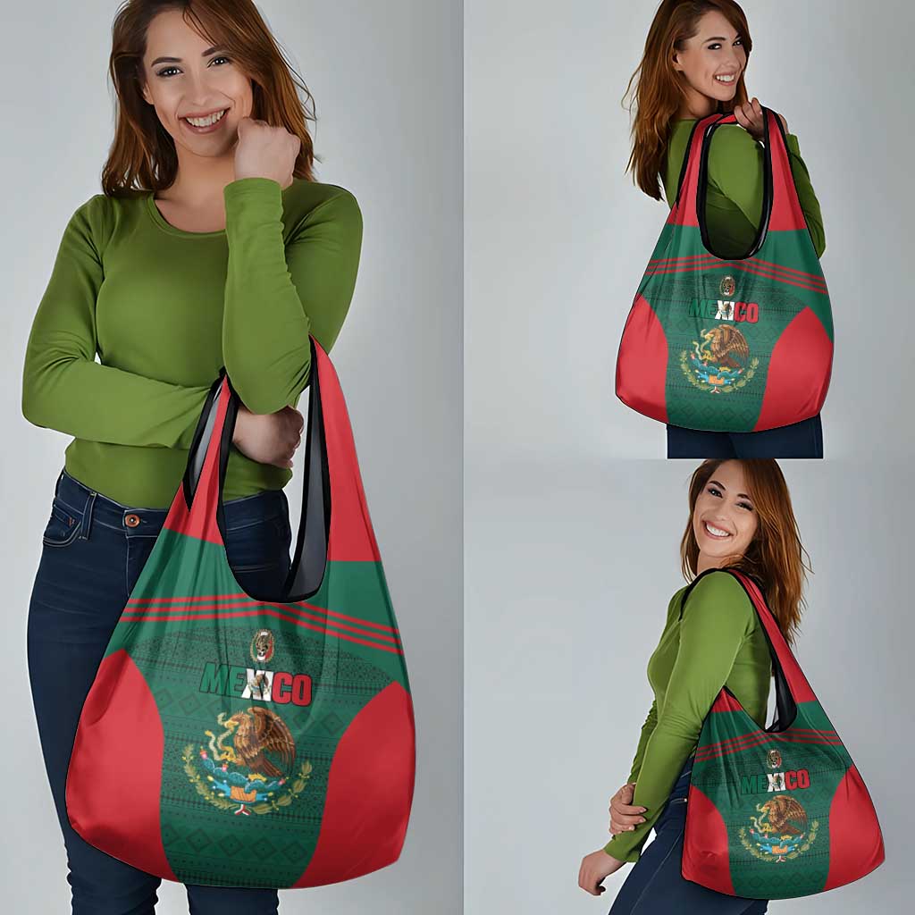 Mexico Football Grocery Bag Aztec Eagle Spirit - Wonder Print Shop