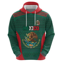 Custom Mexico Football Hoodie Aztec Eagle Spirit - Wonder Print Shop