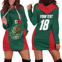 Custom Mexico Football Hoodie Dress Aztec Eagle Spirit - Wonder Print Shop