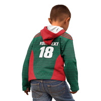 Custom Mexico Football Kid Hoodie Aztec Eagle Spirit - Wonder Print Shop