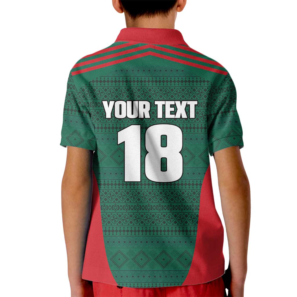 Custom Mexico Football Kid Polo Shirt Aztec Eagle Spirit - Wonder Print Shop