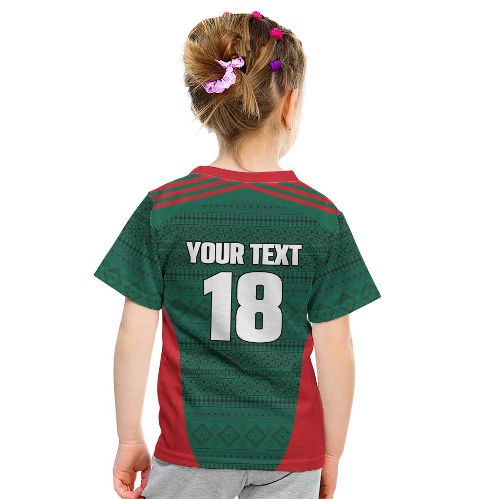Custom Mexico Football Kid T Shirt Aztec Eagle Spirit - Wonder Print Shop
