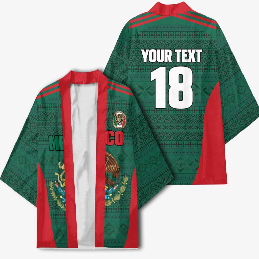 Custom Mexico Football Kimono Aztec Eagle Spirit - Wonder Print Shop