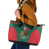 Mexico Football Leather Tote Bag Aztec Eagle Spirit - Wonder Print Shop