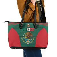 Mexico Football Leather Tote Bag Aztec Eagle Spirit - Wonder Print Shop