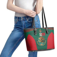 Mexico Football Leather Tote Bag Aztec Eagle Spirit - Wonder Print Shop