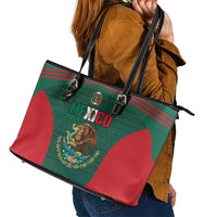 Mexico Football Leather Tote Bag Aztec Eagle Spirit - Wonder Print Shop