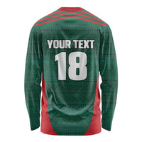 Custom Mexico Football Long Sleeve Shirt Aztec Eagle Spirit - Wonder Print Shop