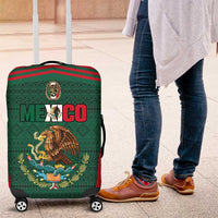 Mexico Football Luggage Cover Aztec Eagle Spirit - Wonder Print Shop