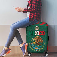 Mexico Football Luggage Cover Aztec Eagle Spirit - Wonder Print Shop