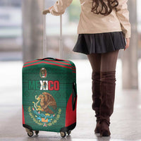 Mexico Football Luggage Cover Aztec Eagle Spirit - Wonder Print Shop