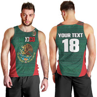Custom Mexico Football Men Tank Top Aztec Eagle Spirit - Wonder Print Shop