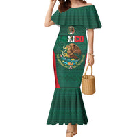 Custom Mexico Football Mermaid Dress Aztec Eagle Spirit - Wonder Print Shop