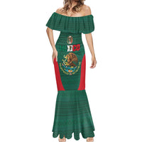 Custom Mexico Football Mermaid Dress Aztec Eagle Spirit - Wonder Print Shop