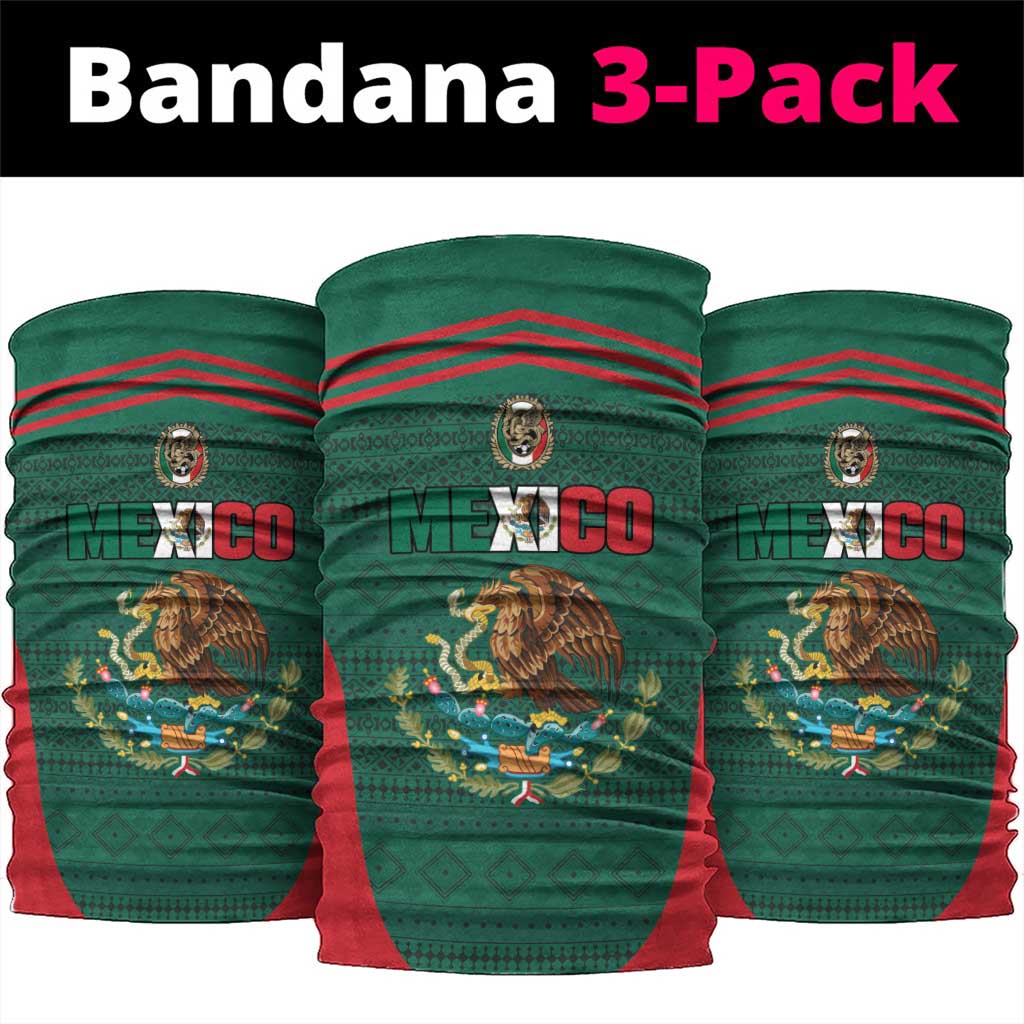 Mexico Football Neck Gaiter Aztec Eagle Spirit - Wonder Print Shop
