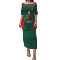 Custom Mexico Football Puletasi Aztec Eagle Spirit - Wonder Print Shop